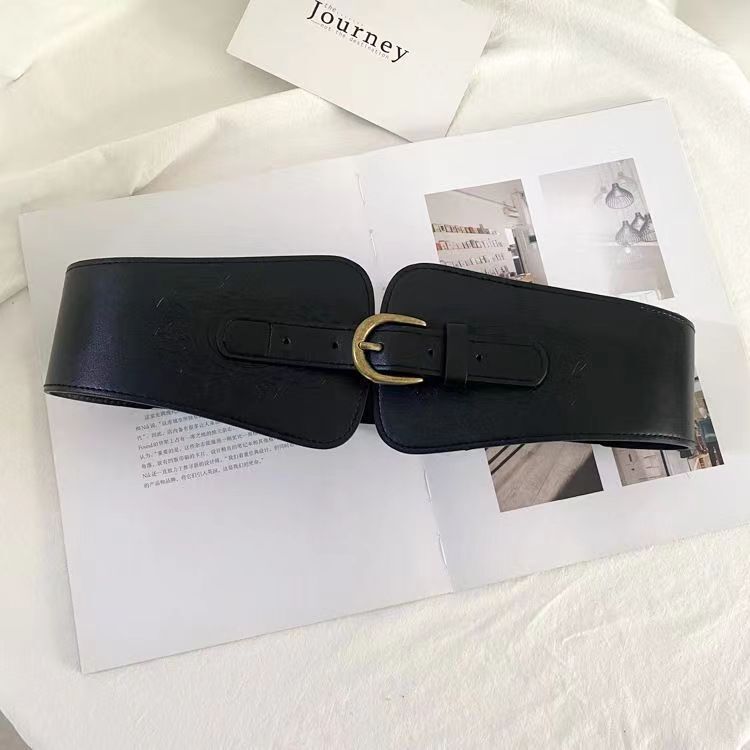 Wide for women, waist cinching, fashionable and versatile decoration, suit coat, sweater, elastic waistband