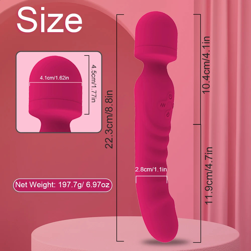 Powerful AV Magic Wand Dildo Vibrator for Women Clitoris Stimulator Erotic Toys G Spot Vagina Massager Adult Sex Toys for Female 250410