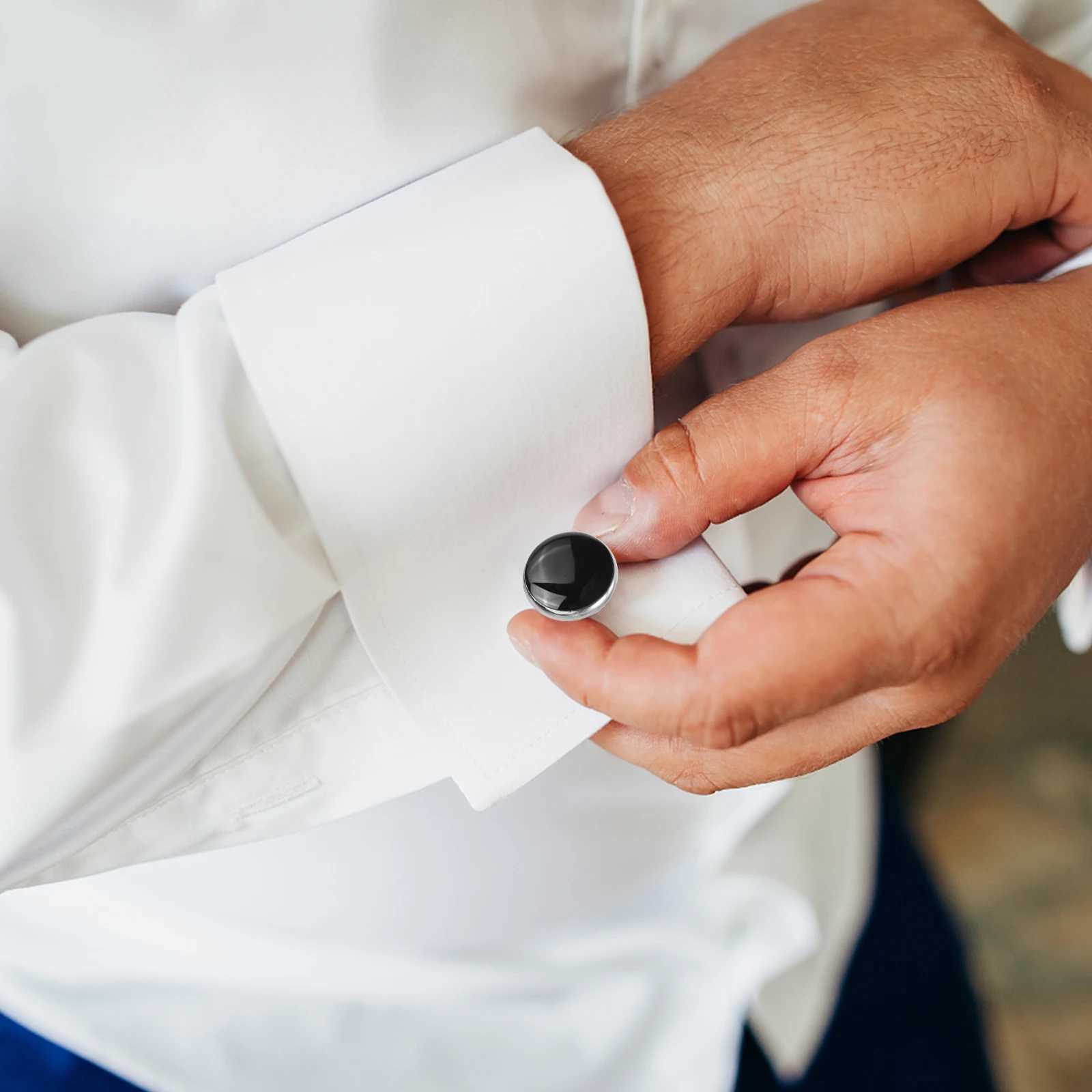 8 pieces of pure copper round cufflinks jewelry shirts cufflinks wedding banquet grooms cufflinks mens tailcoat cufflinks studsT250412
