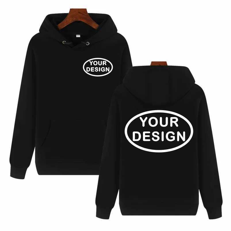 POD customization Customized Hooded Sweatshirt With Printing Embroidery Personalized Photos Casual 100 Pure Cotton And Plush Thick PulloverT251112