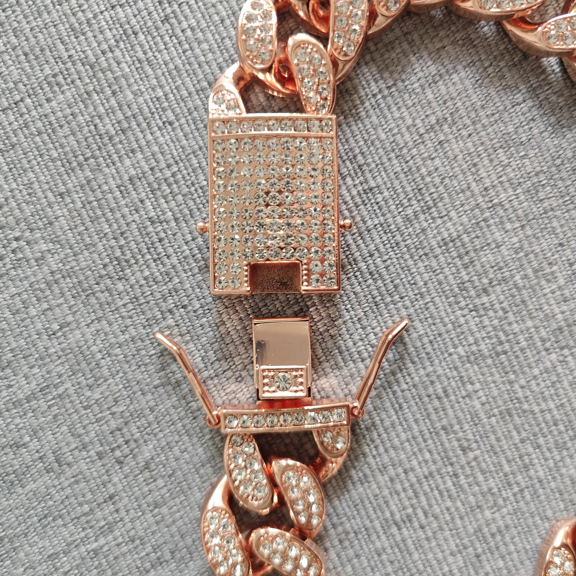 Sterling Silver Cuban Chain for Men Featuring Premium VVS Moissanite Gemstones - 20mm Wide