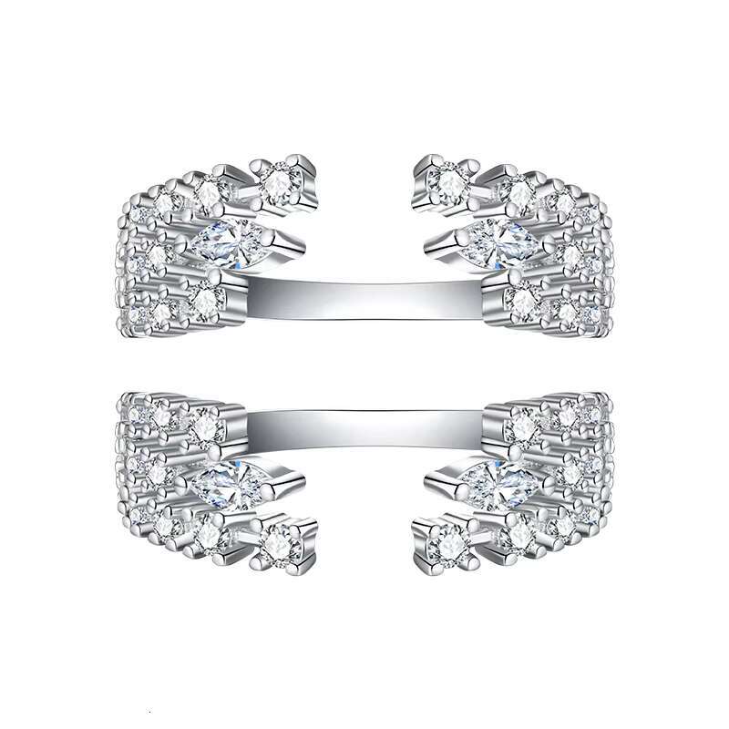 Luxury Jewelry Solitaire 3ct Moissatine Diamond Oval Halo Rings Set for Women Real 925 Sterling Silver for Women Engagement