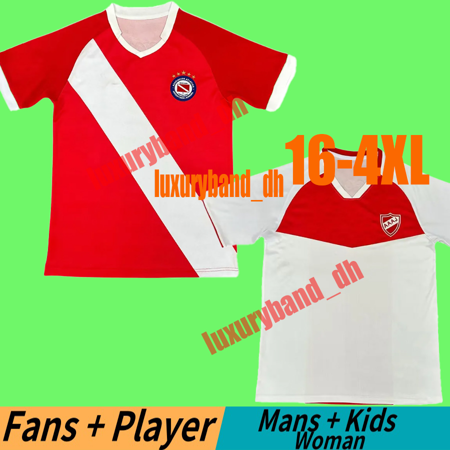 4XL 25 26 Argentinos Juniors Soccer Jerseys M.ROMERO GODOY ALAN N.OROZ SANTAMARIA Home Red Away White Football Shirts Short Sleeve Adult Uniforms