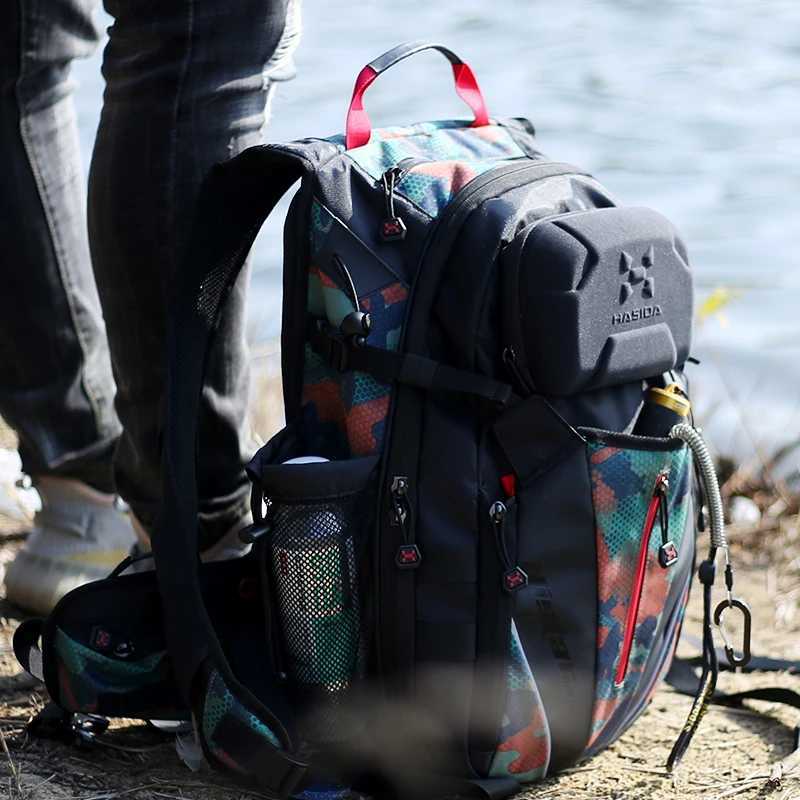 HISTAR Big Capacity Outdoor Backpack Multi-Space Multi-Functional 25LCasting Rod Fishing Detachable Bag Z250411