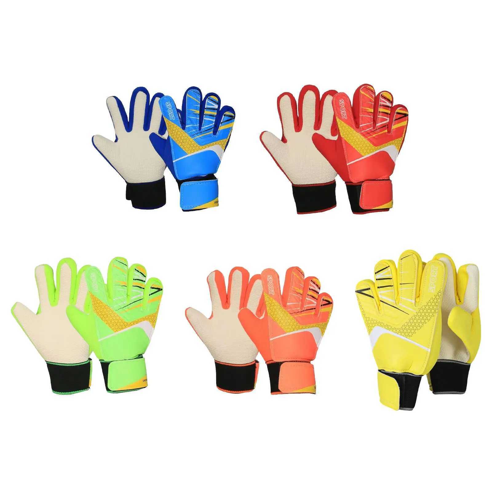 Kids Football Goalkeeper Gloves for Beginner Trendy Sports Supplies Gift Boys and Girls Non Slip Protective Lightweight MittsW251112
