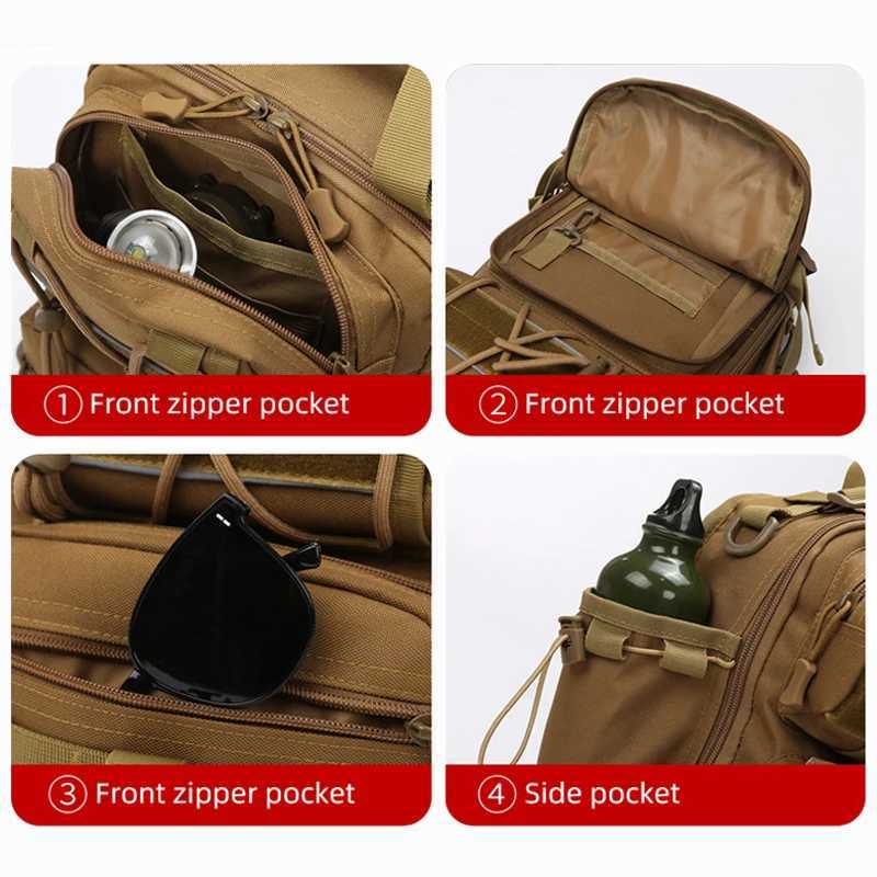 Tactical Fishing Luya Backpack Large Capacity Outdoor Travel Hiking Mountaineering Trekking Bag Multifunctional Shoulder Bag Z250411