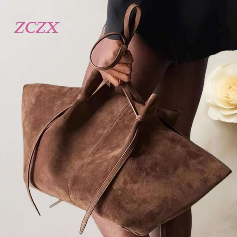 Designer Bag Hot Selg New Wing Fashionable Suede Genuine Leather Women's Large Capacity Single Shoulder Tote Bag Handbag