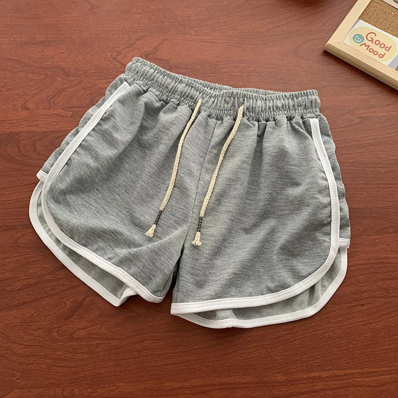 Women Golf Shorts Summer Drawstring Wide Leg Sweat Short None Elastic Lace Up Shorts Fitness Running Shorts Loose Casual Sports 250411