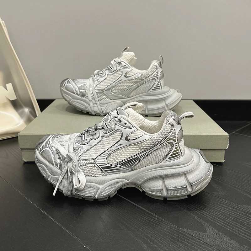 Leather Casual Sneakers Chunky Platform Sports Shoes for Wen 2025 Fashion Tennis Chic Elegant Luxury Designer Athletic Shoe Z250411