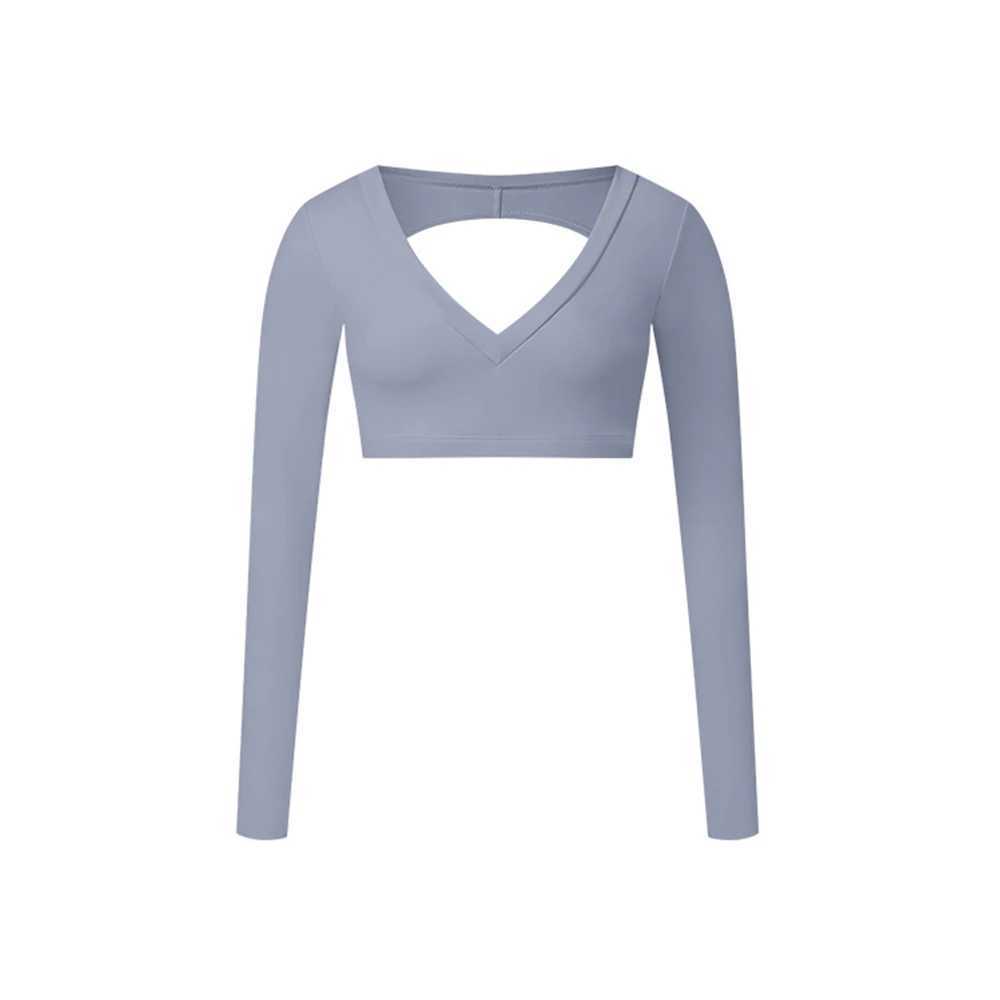 Yoga Long sleeved Womens Gym Fitness Wear T-shirt Long sleeved Crop Top Yoga Shirt Female Push Up Workout Single Piece Top J251112