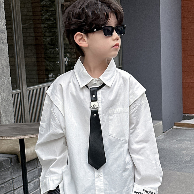Ddmyshoesvip Boys College Style Shirt New Children S Korean Version Handsome Loose Top Versatile Spring Outfit For Middle Aged And Young Children