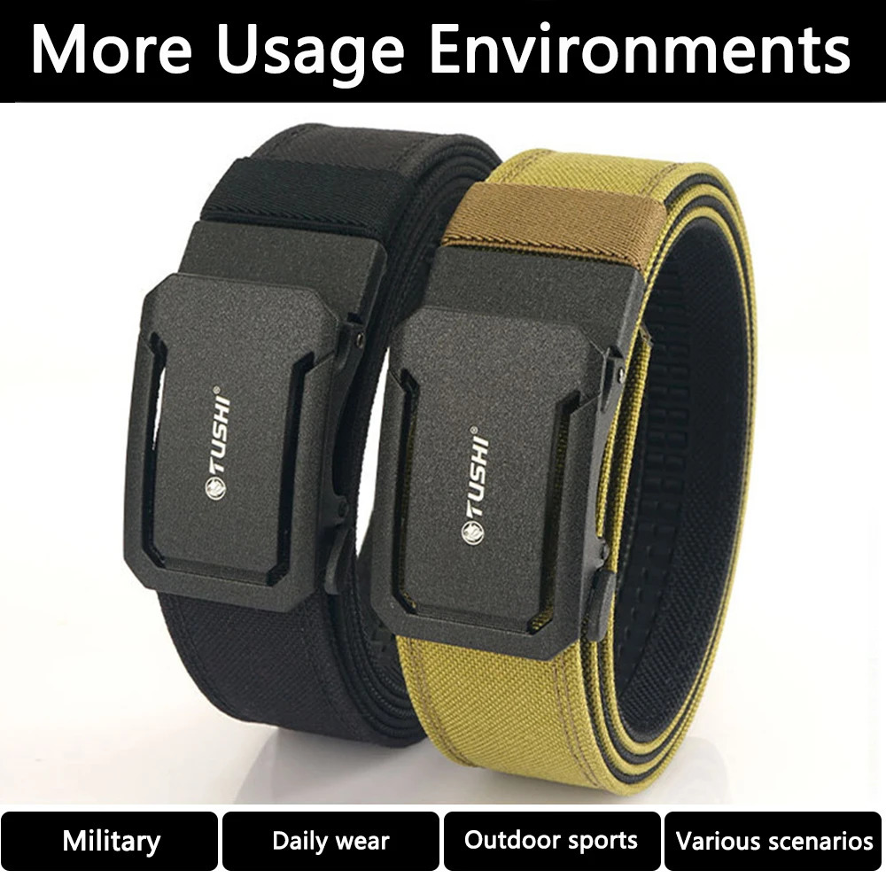 TUSHI Army Tactical Belt Quick Release Military Airsoft Training Molle Belt Outdoor Shooting Hiking Hunting Sports Belt 250407