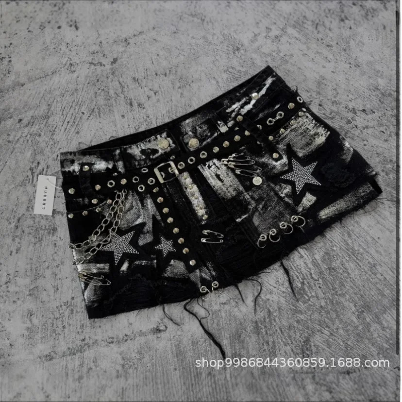 Fashionable Embroidered Slimming Mini Skirt Denim Material Perfect For Autumn/Winter Seasons Women Who Love 2K Style 250408