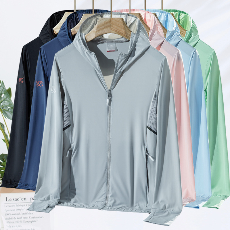 Outdoor Skin Clothes Mens and Womens Mesh Breathable Sunscreen Clothes Windbreaker Coat Upf50 Uv Protection Sunscreen Shirt Summer
