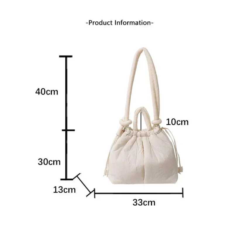 Casual Nylon Pads Handbag Designer Soft Inflatable Womens Shoulder Cross Bag Simple Retro Large Capacity HandbagXJ250412