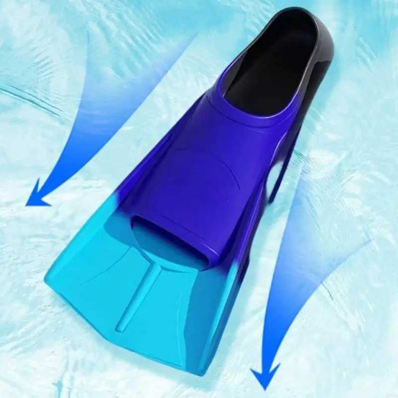 H8WC lightweight silicone swimming fin travel size flip cover short inflatable finY250412