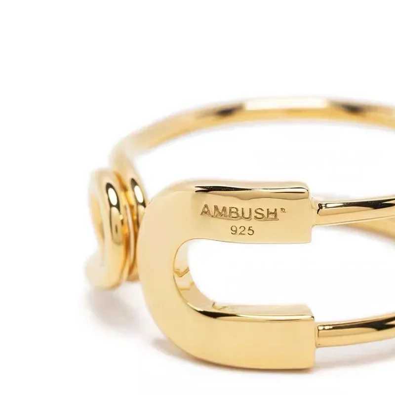 Ambush Safety Pin Ring Vintage Adjustable Unisex Ring Original Design Popular on the Internet for Men and WomenXJ250412