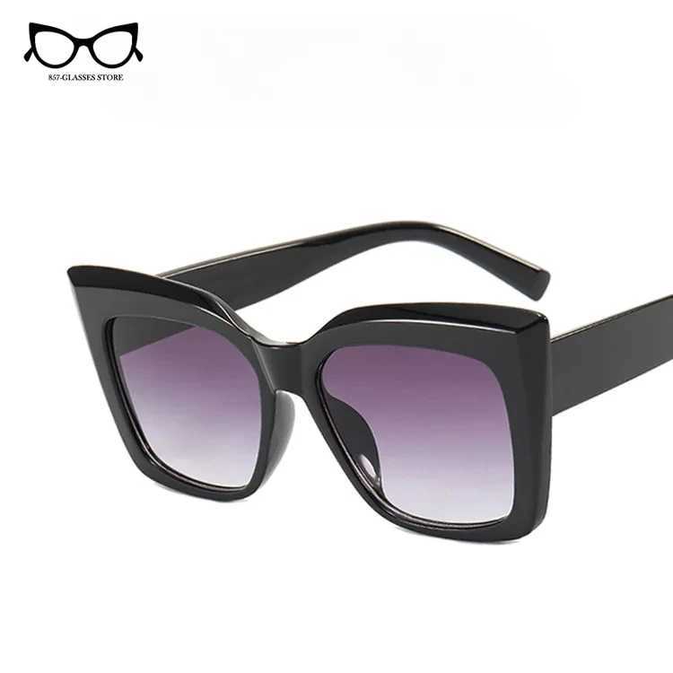 2024 New Vintage Fashion Women Shades Trending Men Gradient Sun Glasses Shades UV400 Glasses Oversized Cat Eye SunglassesC250411