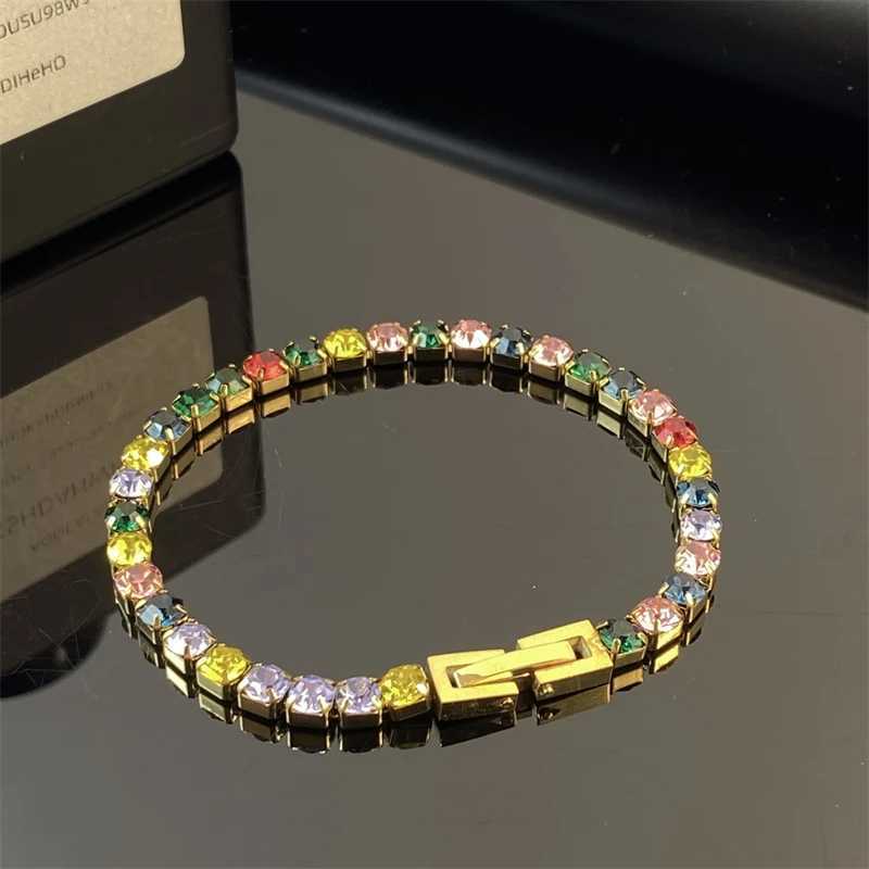 316L Stainless Steel 2025 New Fashion Waterproof Jewelry Minimalism Embed Zircon 3 Colors Charm Chain Tennis Bracelets For WomenC250411