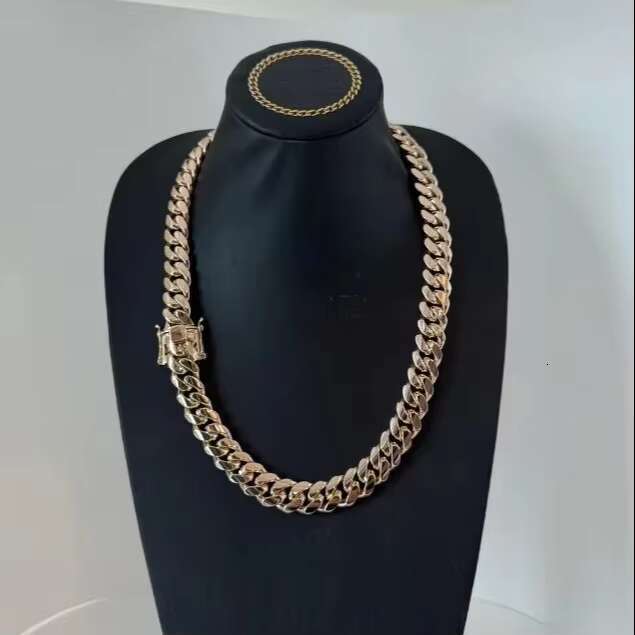 16Mm Cuban Chain Vvs1 Silica, 14K Platinum Sterg Sier, Tester