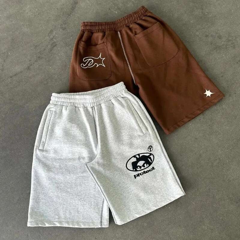 Y2K Men Haruku baggy Casual Basketball Sports vintage FiessHip Hop Summer New Loose Running Shorts Streetwear
