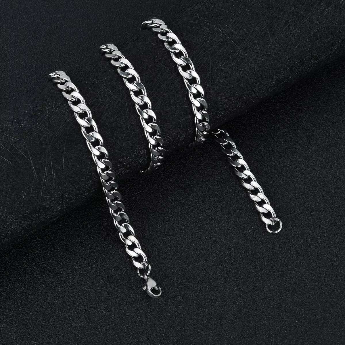 New High Quality 6mm/8mm/10mm/12mm Hip Hop Stainless Steel Titanium Steel Buckle Miami Link Necklace Men Women Cuban Chains