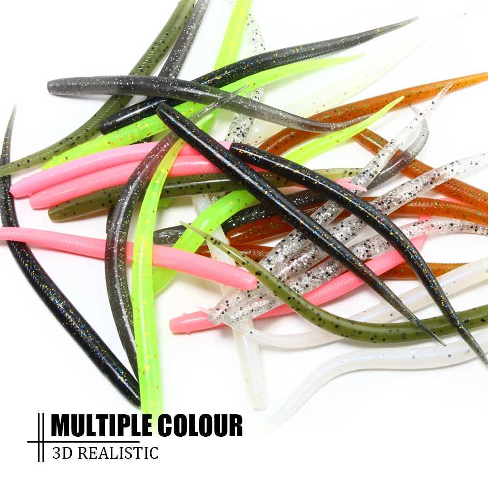 Spinpoler Soft Worm Fishing Lure Stick Tail 14cm Artificial Loach Senko Silicone Fake Bait Swimbait Jig Wobbler Fishing Tackle Z250411