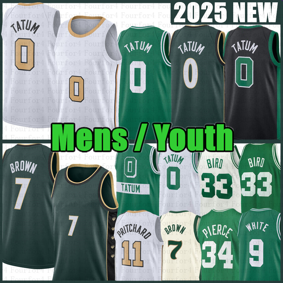 Jayson Tatum Jaylen Brown Basketball Jersey Larry Bird Derrick White Paul Pierce Payton Pritchard Sam Hauser Neemias Queta Baylor Scheierman Anfernee Simons City