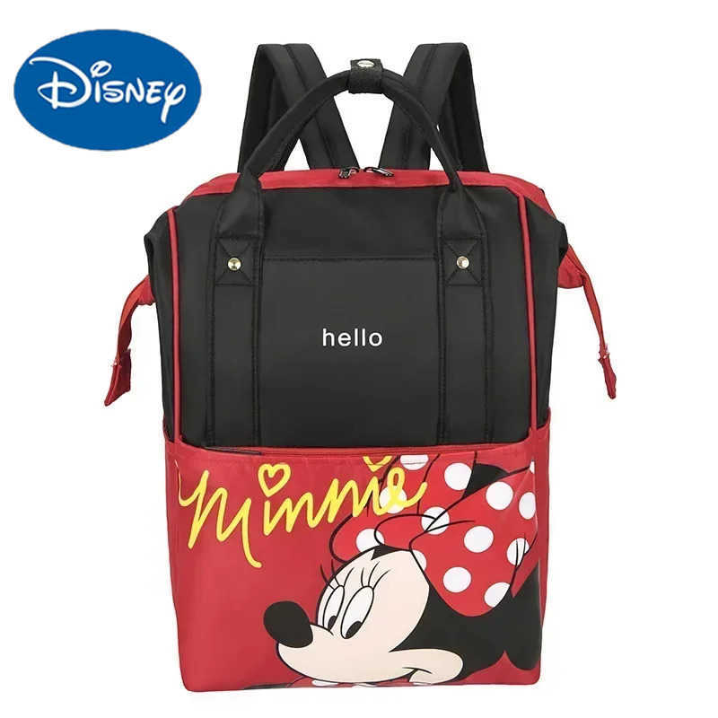 Disney Mickey Mouse Mommy Diaper Bag Multifunctional Backpack Color Contrast Mother Baby Bag Minnie Girl Boy Schoolbag HandbagXJ250412
