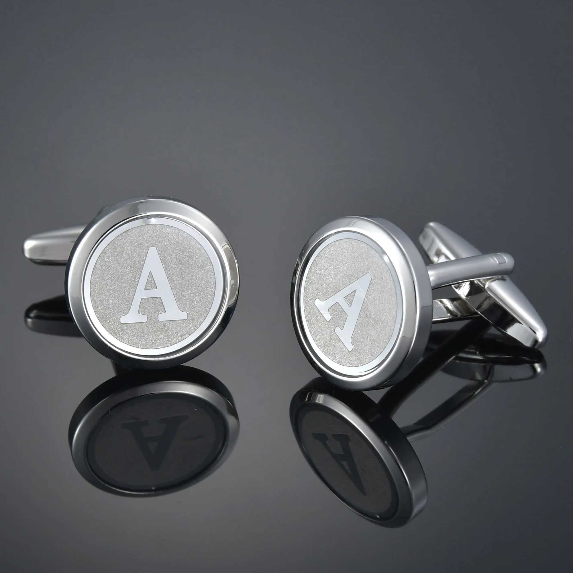 High quality mens classic 26 A-Z initial cufflinks letter cufflinks formal business wedding shirtT250412