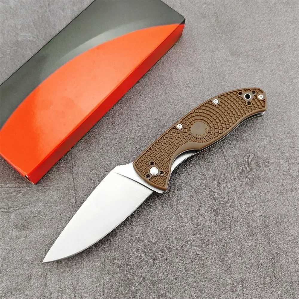 C122 Durable Lightweight FRN Handle Drop Point Blade Pocket Knife 8Cr13Mov Blade Outdoor Easy to Carry Hunting Camping KnifeT250412