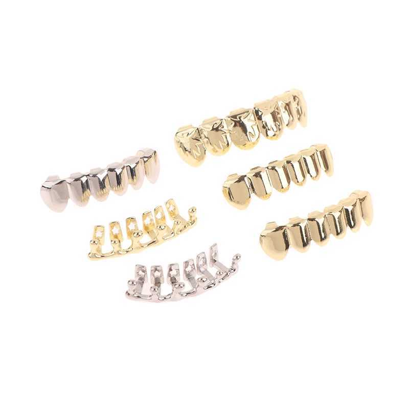 Tooth scrub set suitable for unisex top bottom mouth gold silver tooth scrub tooth cover removable dental fashion jewelry W250412
