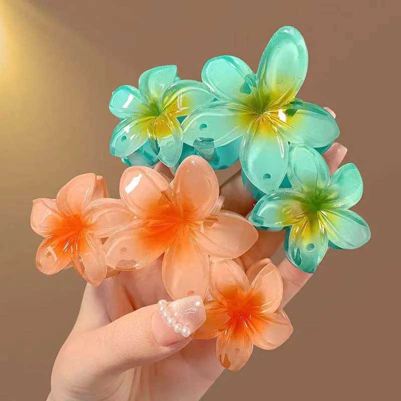 New Candy Colors Womens Claw Clip Sweet Large Gradient Shark Clip Hair Claw Crab Clip Hair Accessories Y2504012