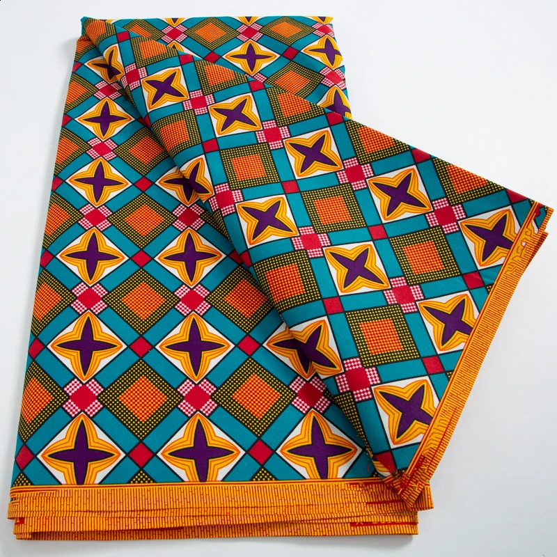 d Veritable 100% Original Real Wax Nigeria Ankara Wax Fabrics Block Prints Batik Dutch High Quality Sewing Cloth 250407