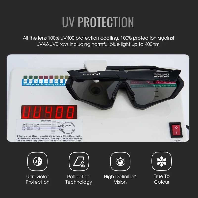 Photochromic Cycling Sunglasses Outdoor Sports Running Drving Glasses Road MTB Bicycle Goggles UV400 Safety Bike EyewearC250411