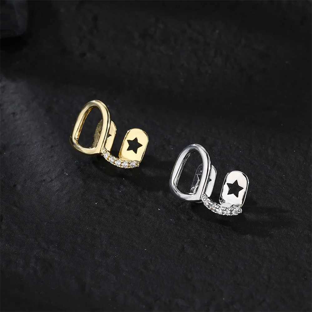 Hip hop fashion teeth hollow star single/double teeth grill jewelry unique teeth decoration role-playing decoration gift W250412