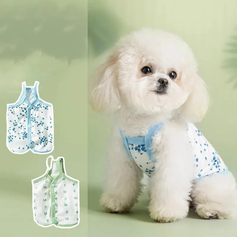 Summer Dog Clothes Breathable Floral Dog Vest Thin Puppy Summer Clothes For Small and Medium Dog Clothes Soft Dog Apparels 250407