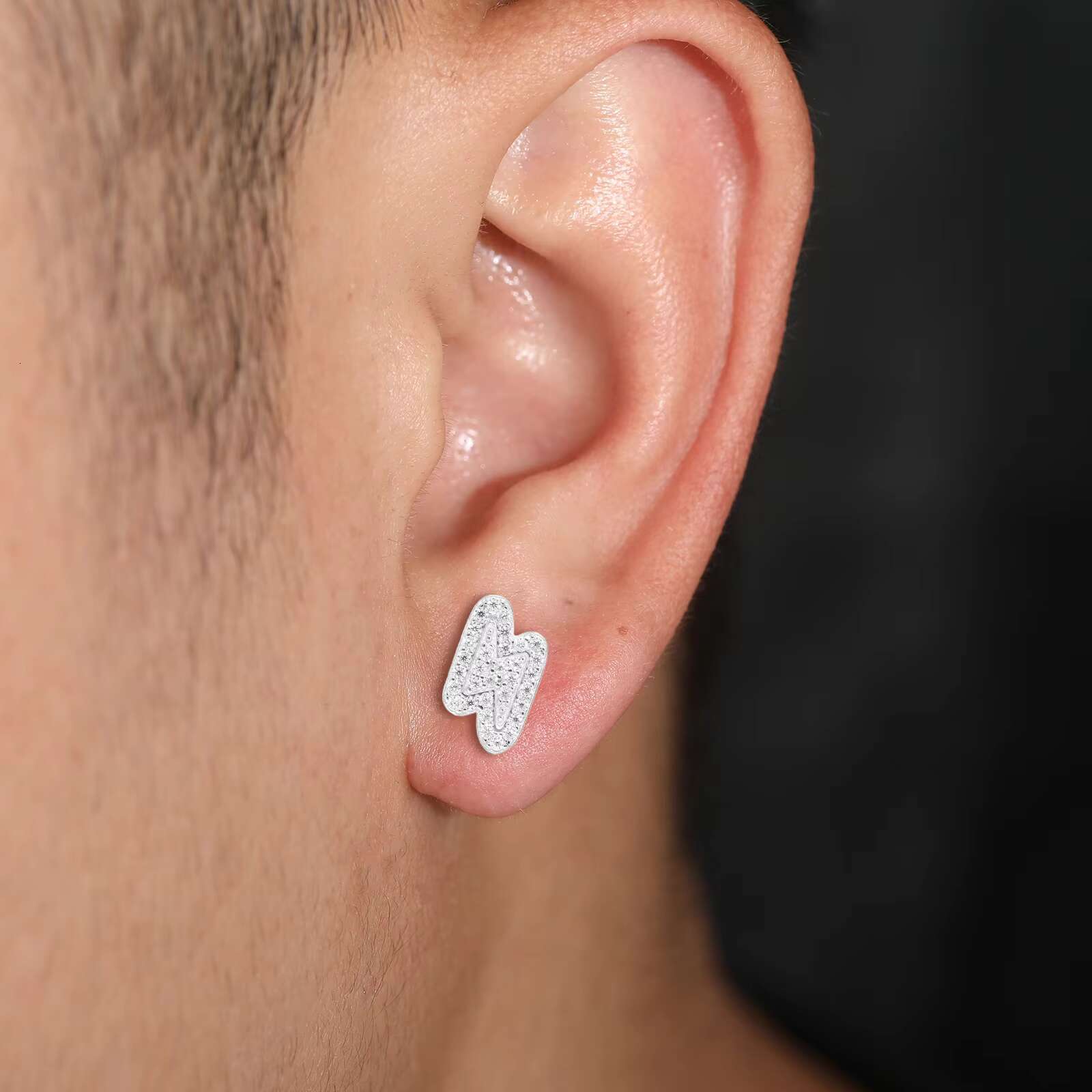 Wholesale Gold Plated Moissanite Earrings 925 Sterling Silver Trendy Jewelry for Sale