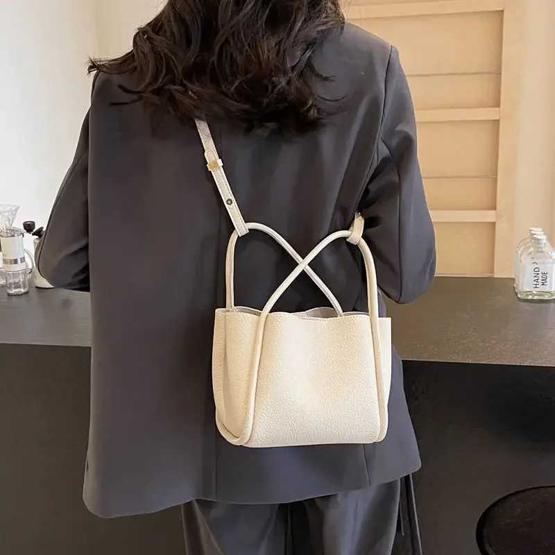 Mother-Child Handbag Womens New Pure Color Basket Bag Crossbody Bag 2025 New Style Fashionable And Practical Shoulder BagW251111