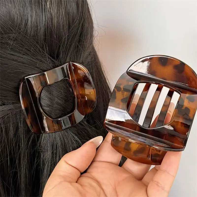 New Korean acetate hair clip hair clip accessories womens spoon clip spring clip leopard hair clip top clip simple headband clip Y2504012