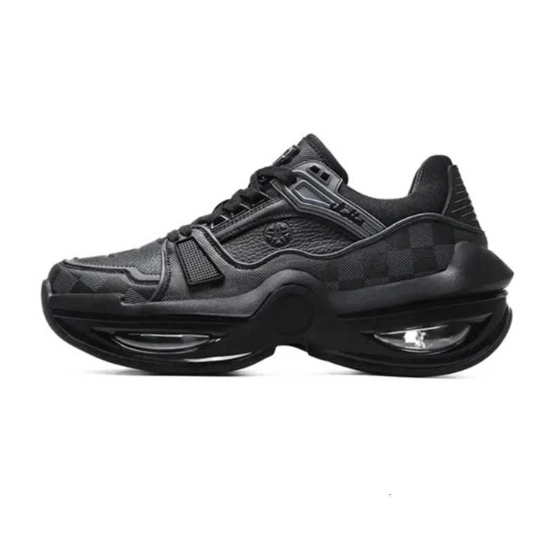 NHOT Thick Sole Dad Shoes Men 2025 New Autumn Winter Black Height Increasing Fashion Sneakers