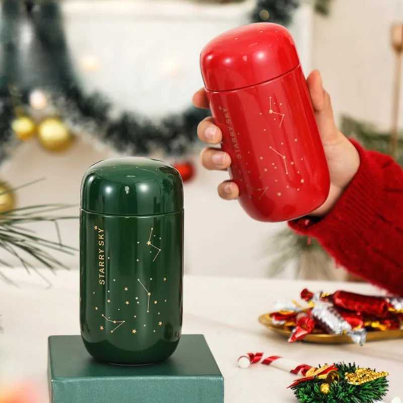 Christmas Coffee Condition Thermos Starry Mini Small Capacity 304 Stainless Steel Thermos Water Bottle Leak Proof Coffee Cup Cute Bottle Y251112