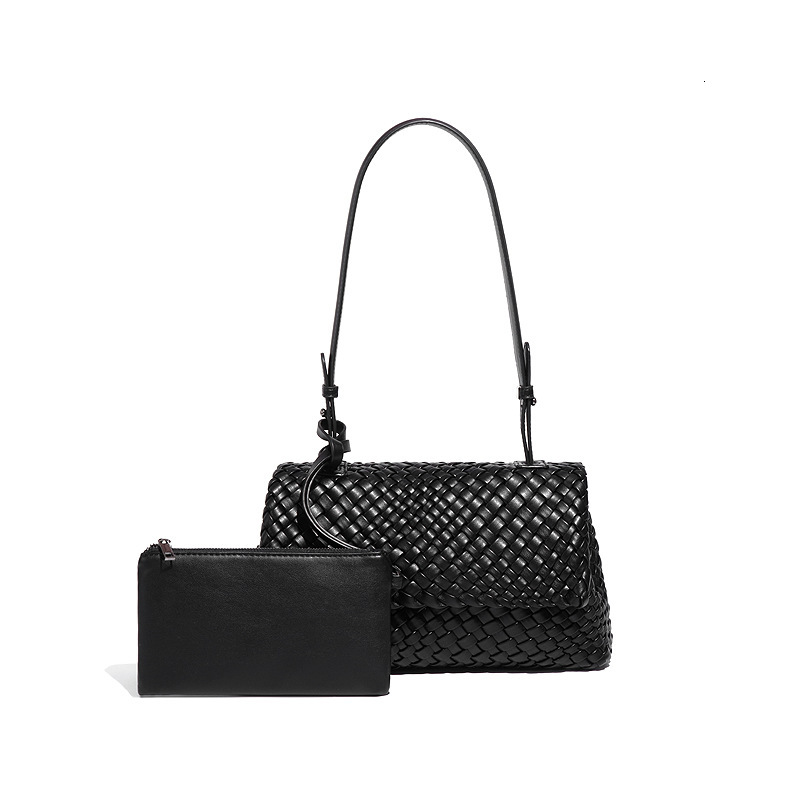 Hand Woven Bag Women's Fashion PU Leather Underarm bag Designer Single Shoulder Crossbody Handbag