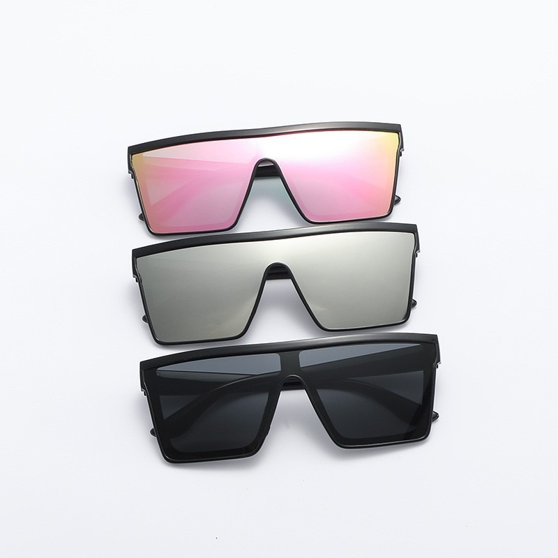 Fashionable street photo sunglasses, punk style, sun protection, outdoor cycling, personalized large frame one-piece sunglasses