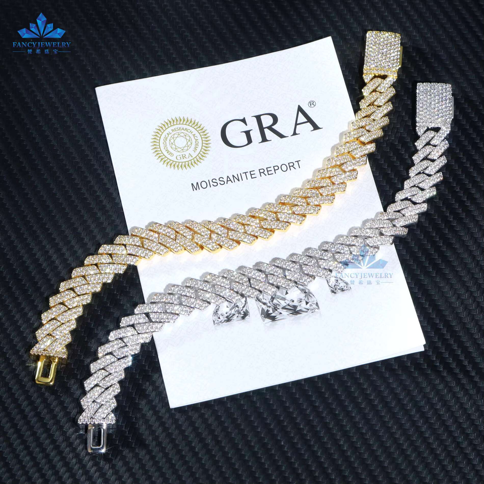 Hip Hop Jewelry 8mm 10mm 12mm Pass Diamond Tester 925 Sterling Silver VVS Moissanite Iced Out Cuban Link Bracelet for Mens