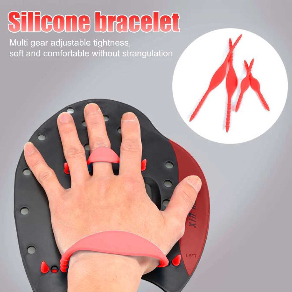 1 pair of professional swimming paddlers female paddler corrective finger flip finger net glovesY250412