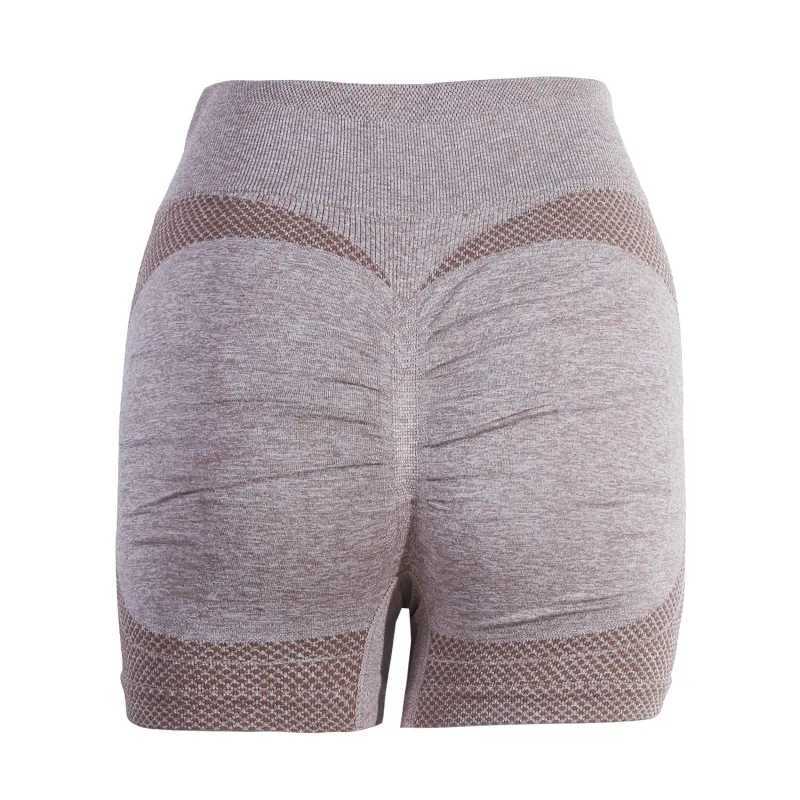 High waisted fitness bike shorts suitable for women peach buttocks hip lifting short legs slim bottom gym exercise summer yoga shorts Y250412