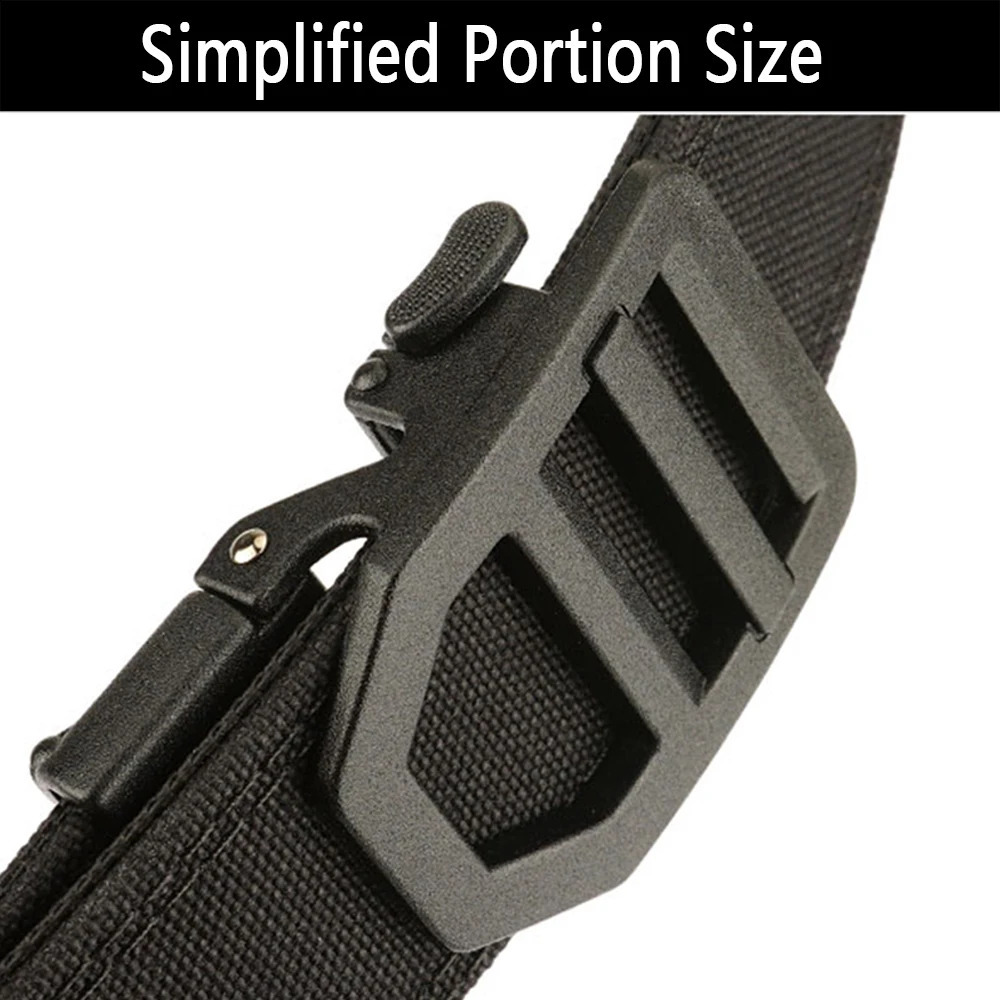 TUSHI EDC Hard Tactical Belt for Men Metal Automatic Buckle IPSC Gun Belt 1100D Nylon Military Belt Outdoor Sports Girdle Male 250407