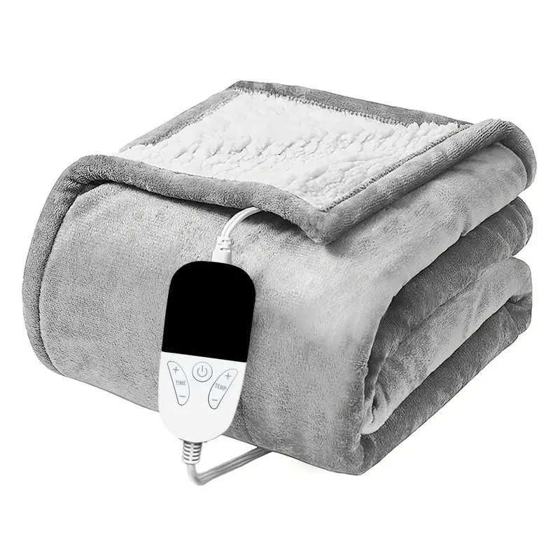 150x180cm Heated Blanket-Electric BlanketSoft Heated Throw Blanket with 6 Heating Levels 4 Hours auto-Off Y251112