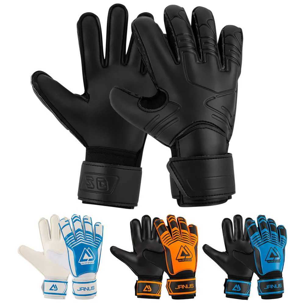 Professional goalkeeper gloves black and blue football gloves accessories for training latex size 7-10XJ250412